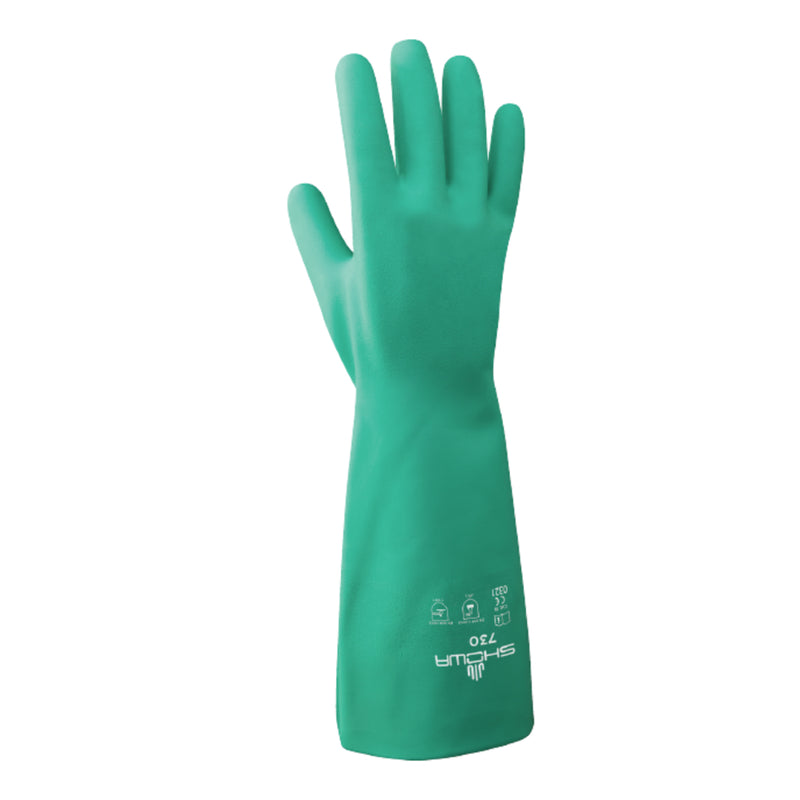 SHOWA BEST GLOVE INC, Atlas Unisex Indoor/Outdoor Chemical Gloves Green L 1 pair