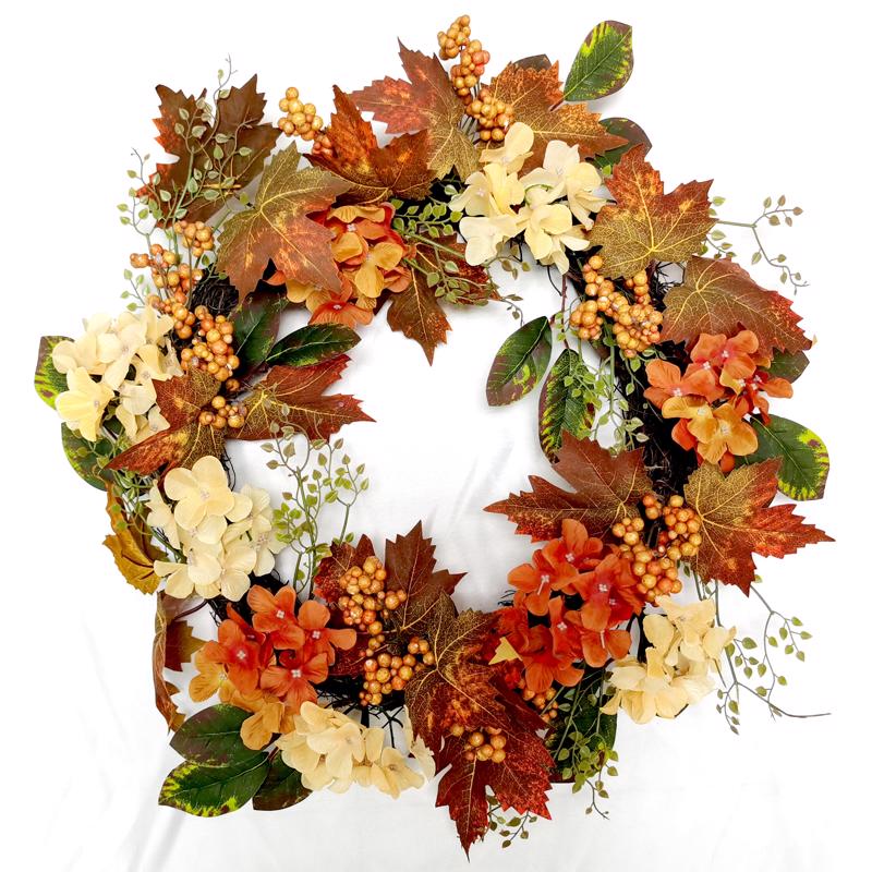 ACE TRADING -SUNNY, Celebrations 22 in. D Harvest Pumpkin Wreath