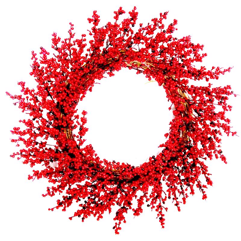 ACE TRADING -SUNNY, Celebrations 22 in. D Red Cranberry Wreath