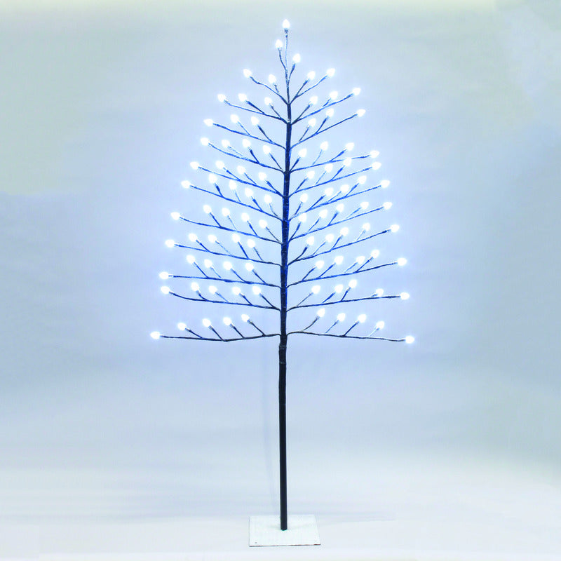 Inliten Llc, Celebrations  4 ft. White  Prelit LED  Stick Tree  95 lights