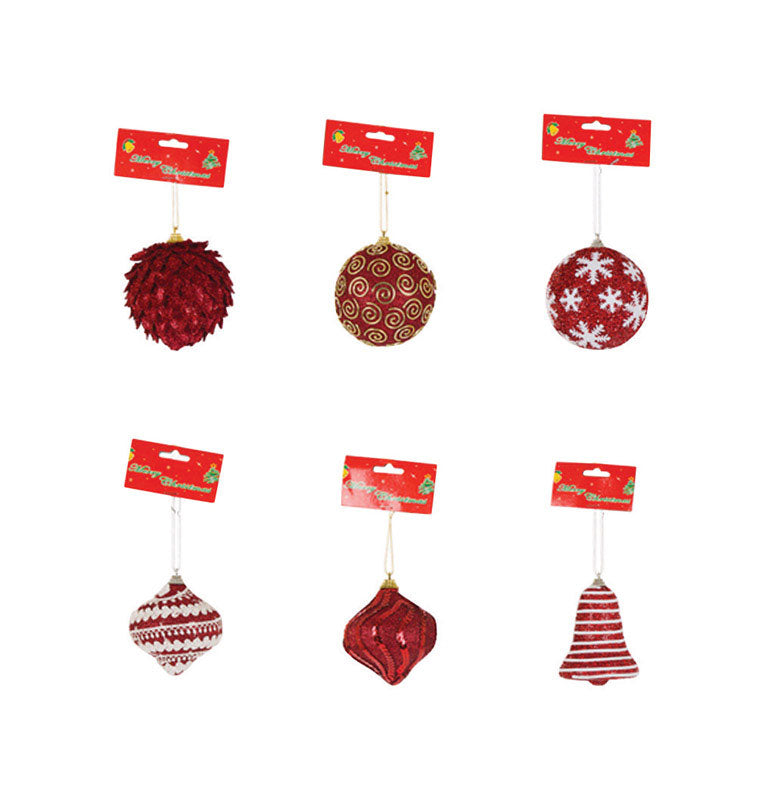 ACE TRADING - JETLINK 1, Celebrations  Christmas Ornament  Red/White  Foam/Plastic  1 pk (Pack of 24)