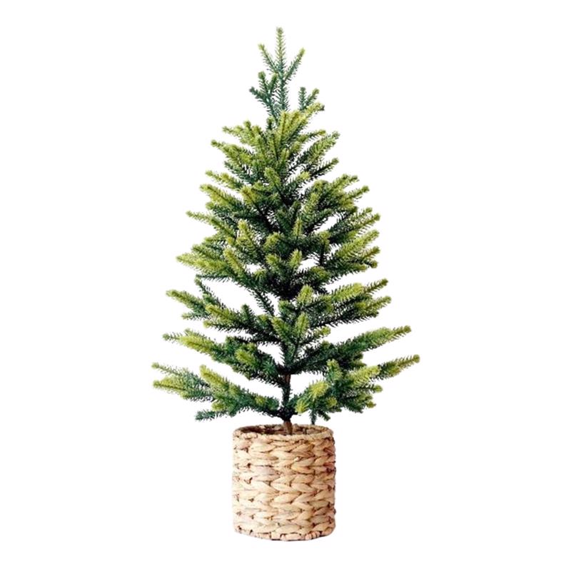 ACE TRADING -SUNNY, Celebrations Green Hyacinth Basket Base Christmas Tree 24 in.