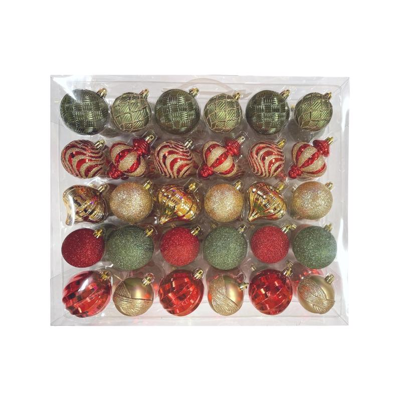 ACE TRADING -SUNNY, Celebrations Home Assorted Ball Indoor Christmas Decor 2 in. (Pack of 4)