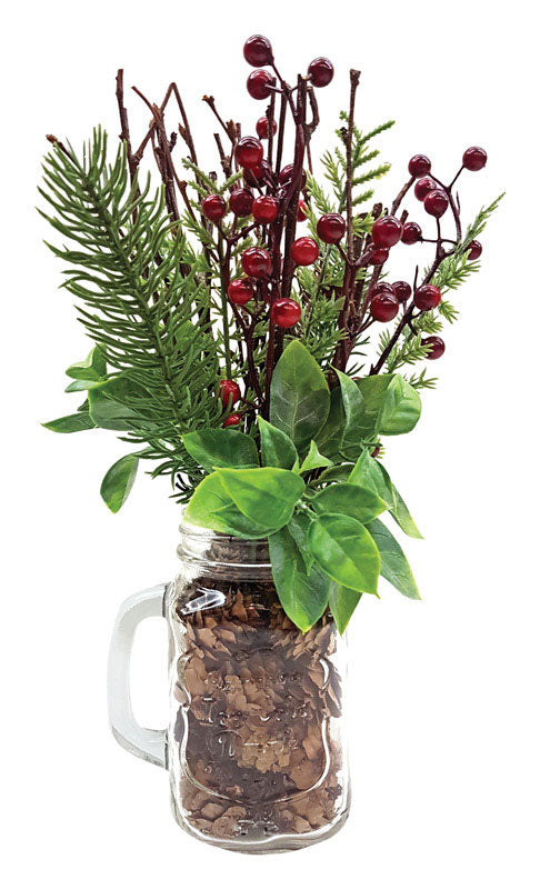 GREENFIELDS CHRISTMAS TREE MAN, Celebrations  Home  Green/Red  Tabletop Dcor  Christmas Arrangement (Pack of 2)