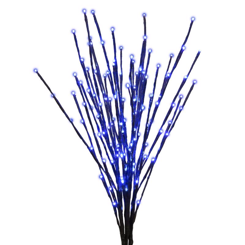 ACE TRADING - HB LIGHTS 8, Celebrations LED Blue Yard Decor Twinkle Light Burst 32 in. H