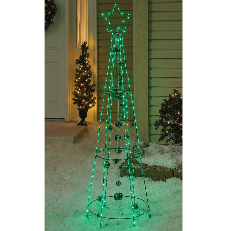 ACE TRADING-INLITEN 2, Celebrations LED Green 62 in.   Yard Decor Hoop Tree