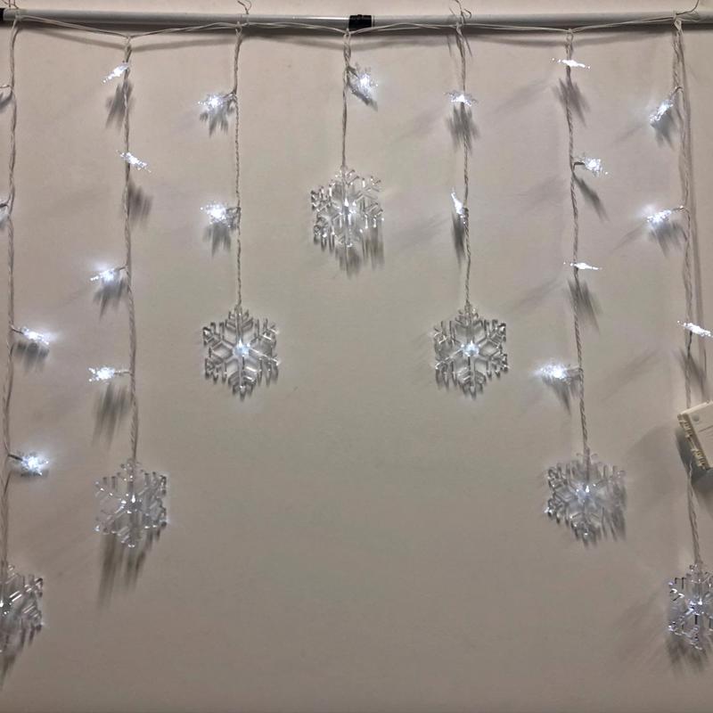 ACE TRADING- INLITEN 12, Celebrations LED Micro Cool White 28 ct Icicle Christmas Lights