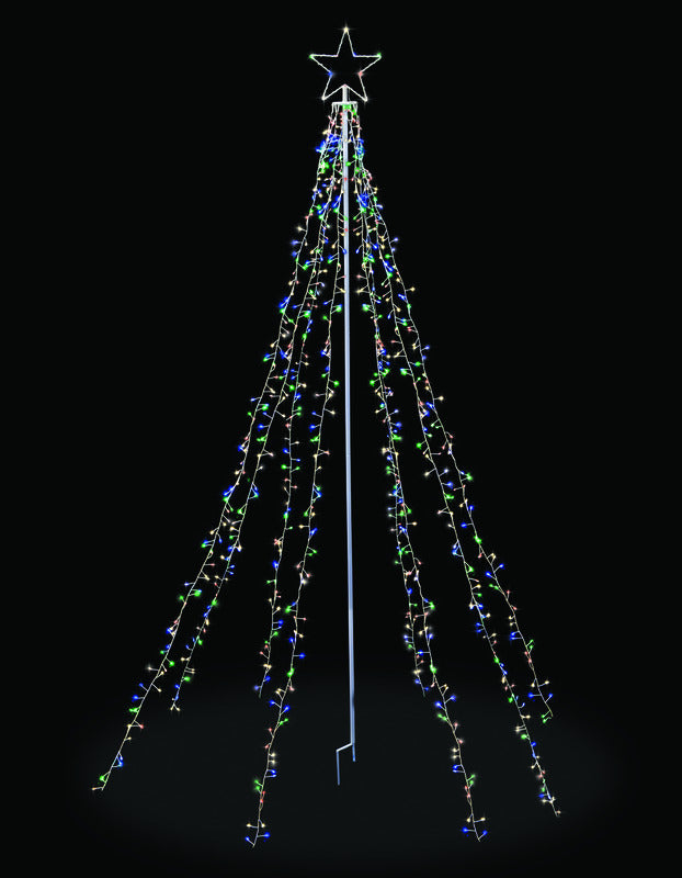 ACE TRADING - SIENNA, Celebrations  LED  Multi  7 ft. Yard Decor  Large Multicolored Cluster String Tree