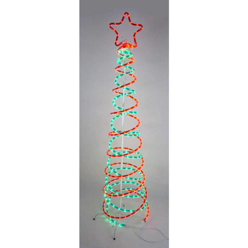 ACE TRADING - SI 9, Celebrations LED Multi Spiral Christmas Tree 7 ft. Yard Decor