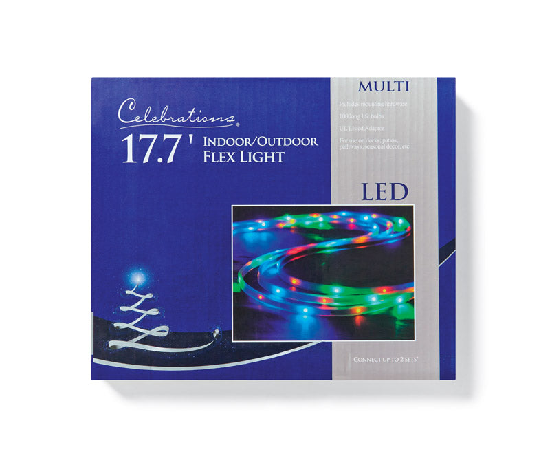 ACE TRADING - SI 11, Celebrations LED Multicolored 108 ct Rope Christmas Lights 18 ft.