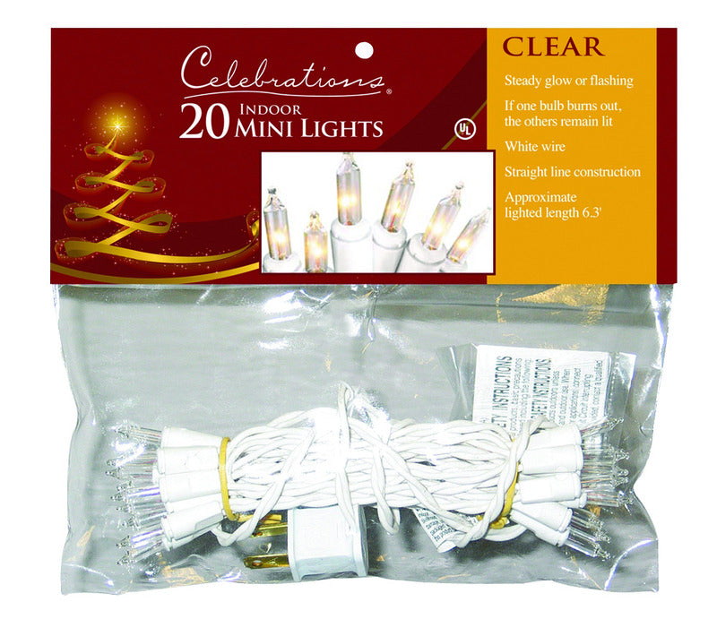 ACE TRADING-INLITEN 2, Celebrations Mini Clear/Warm White 20 ct String Christmas Lights 4 ft.