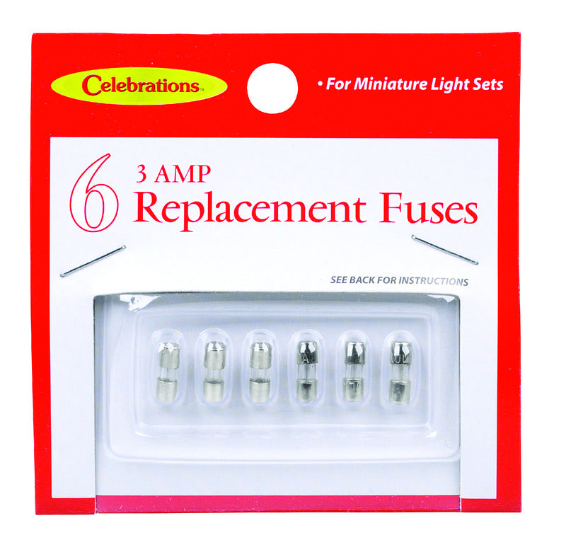 ACE TRADING - WEC, Celebrations Miniature Light White Replacement Fuses (Pack of 25)