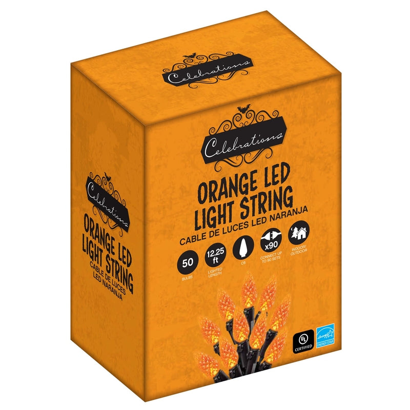 ACE TRADING - WEC, Celebrations Orange 50 ct LED String Lights