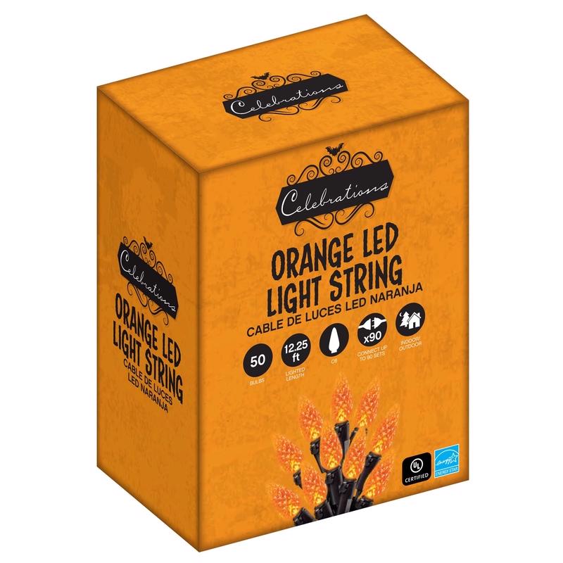 ACE TRADING - WEC, Celebrations Orange 50 ct LED String Lights