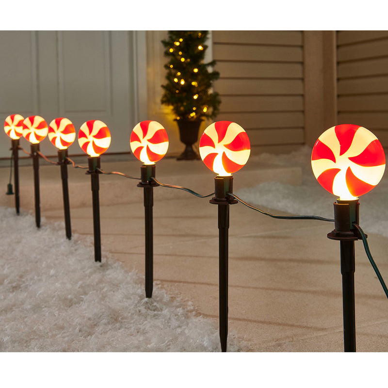 ACE TRADING-INLITEN 2, Celebrations Red/White Peppermint Candy Pathway Decor