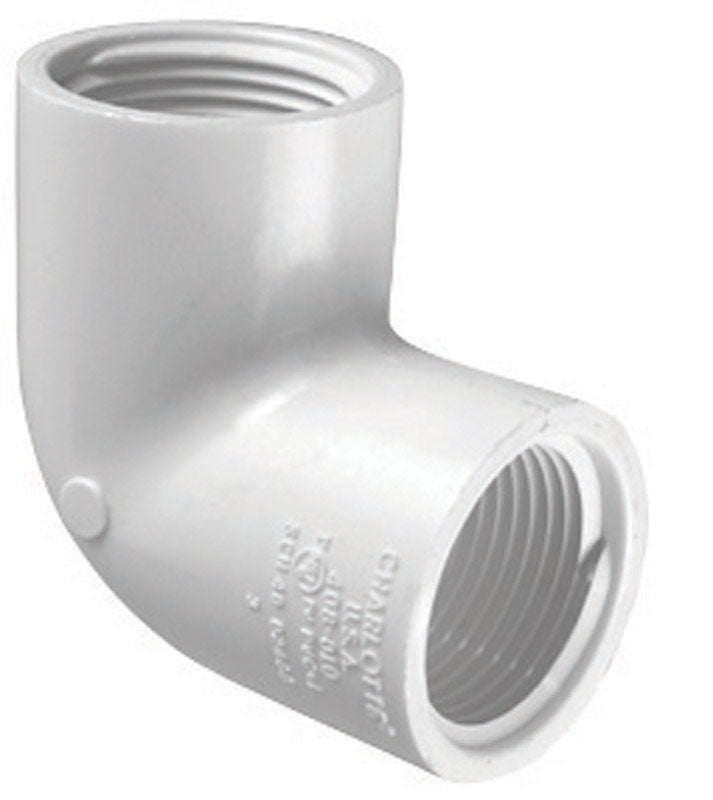 CHARLOTTE PIPE & FOUNDRY CO, Charlotte Pipe Schedule 40 1 in. FPT X 1 in. D FPT PVC Elbow 1 pk