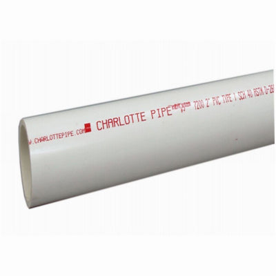 CHARLOTTE PIPE & FOUNDRY CO, Charlotte Pipe Schedule 40 PVC Solid Pipe 1-1/2 in. D X 2 ft. L Plain End 330 psi