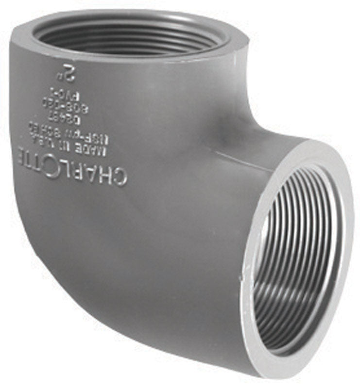 CHARLOTTE PIPE & FOUNDRY CO, Charlotte Pipe Schedule 80 1-1/2 in. FPT X 1-1/2 in. D FPT PVC 90 Degree Elbow 1 pk