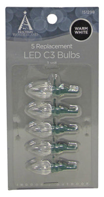 Inliten Llc-Import, Christmas Lights LED Replacement Bulb, C3, Warm White, 5-Pk.