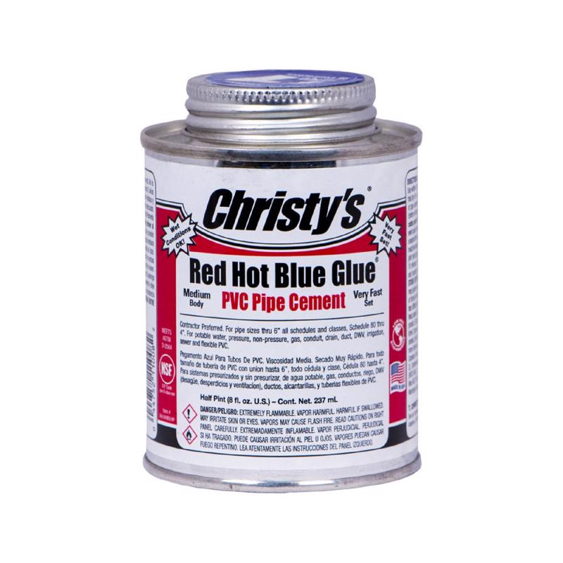 T CHRISTY ENTERPRISES INC, Christy's Red Hot Blue Glue Blue Cement For PVC 8 oz