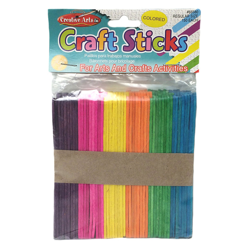 JENSEN DISTRIBUTIONS SERVICES, Creative Arts Craft Sticks Assorted 150 pc