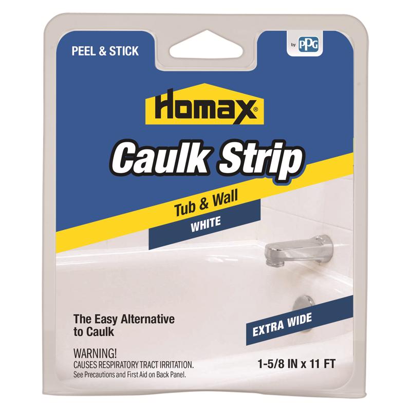 PPG-HOMAX CORP, Homax White Silicone Caulk Strips 1-1/4 in. x 5 ft.