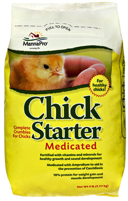 MWI VETERINARY SUPPLY, Manna Pro  Chick Starter  Grower/Starter Feed  Crumble  For Poultry 5 lb.